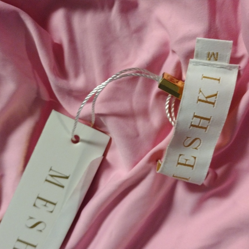 Meshki Pink Knotted One Strap Mini Dress - Picture 5 of 6